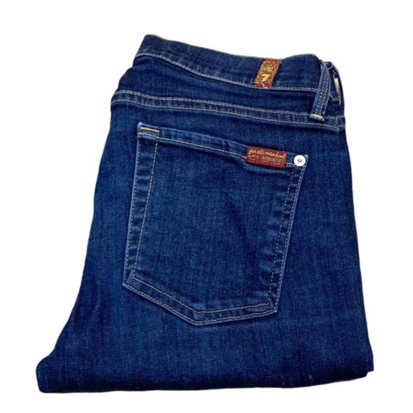 7 For All Mankind The Modern Straight Designer Jean Dark Wash Casual size 28 - Picture 7 of 9